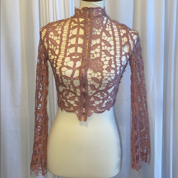 Crocheted Crop Jacket - Picture 2 of 4
